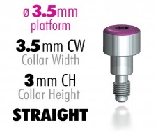 Infinity TRI-CAM Healing Caps, 3.5mm Platform, 3.5mm CW – 3mm CH – Straight