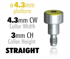 Infinity TRI-CAM Healing Caps, 4.3mm Platform, 4.3mm CW – 3mm CH – Straight